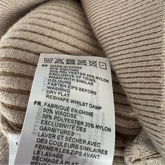 Varley Mayfair Mock Neck Sweater Cement Tan - Picture 10 of 11